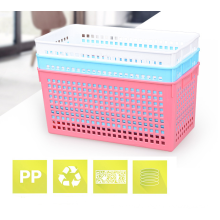 Eco-friendly multipurpose small size rectangular plastic basket for sundries